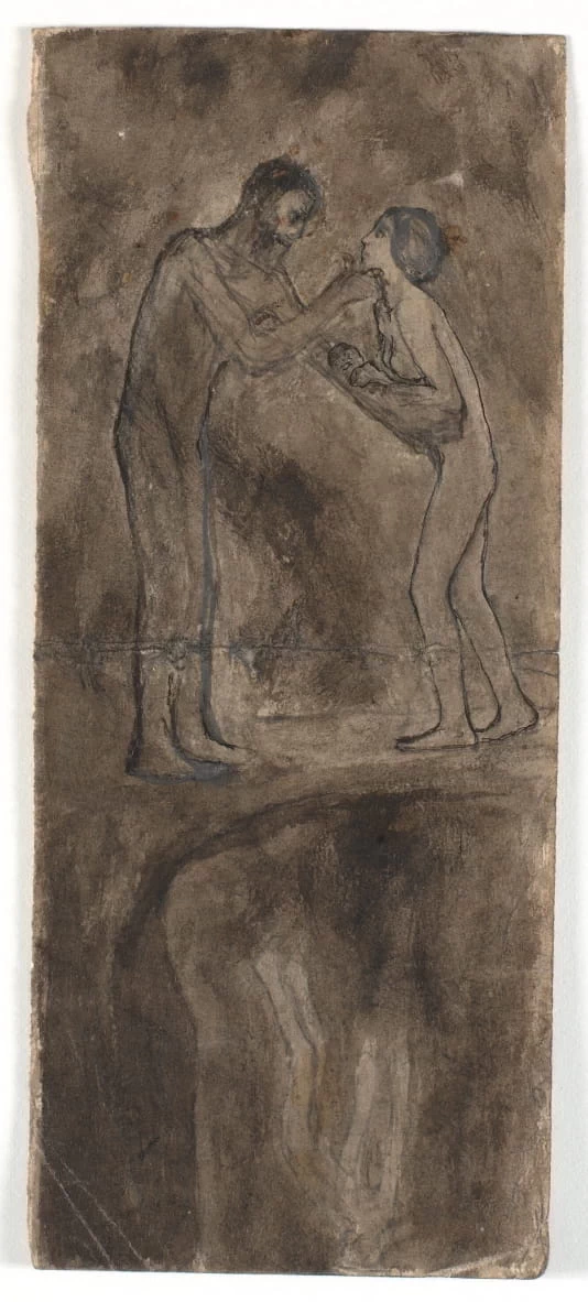 Schizzo di composizione, uomo e donna nudi con bambino - Statens Museum for Kunst